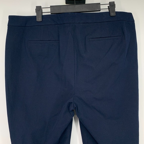 Talbots Pants Womens Size 16 Petite Navy Blue Chatham Ankle Cotton Bi Stretch - Picture 9 of 11